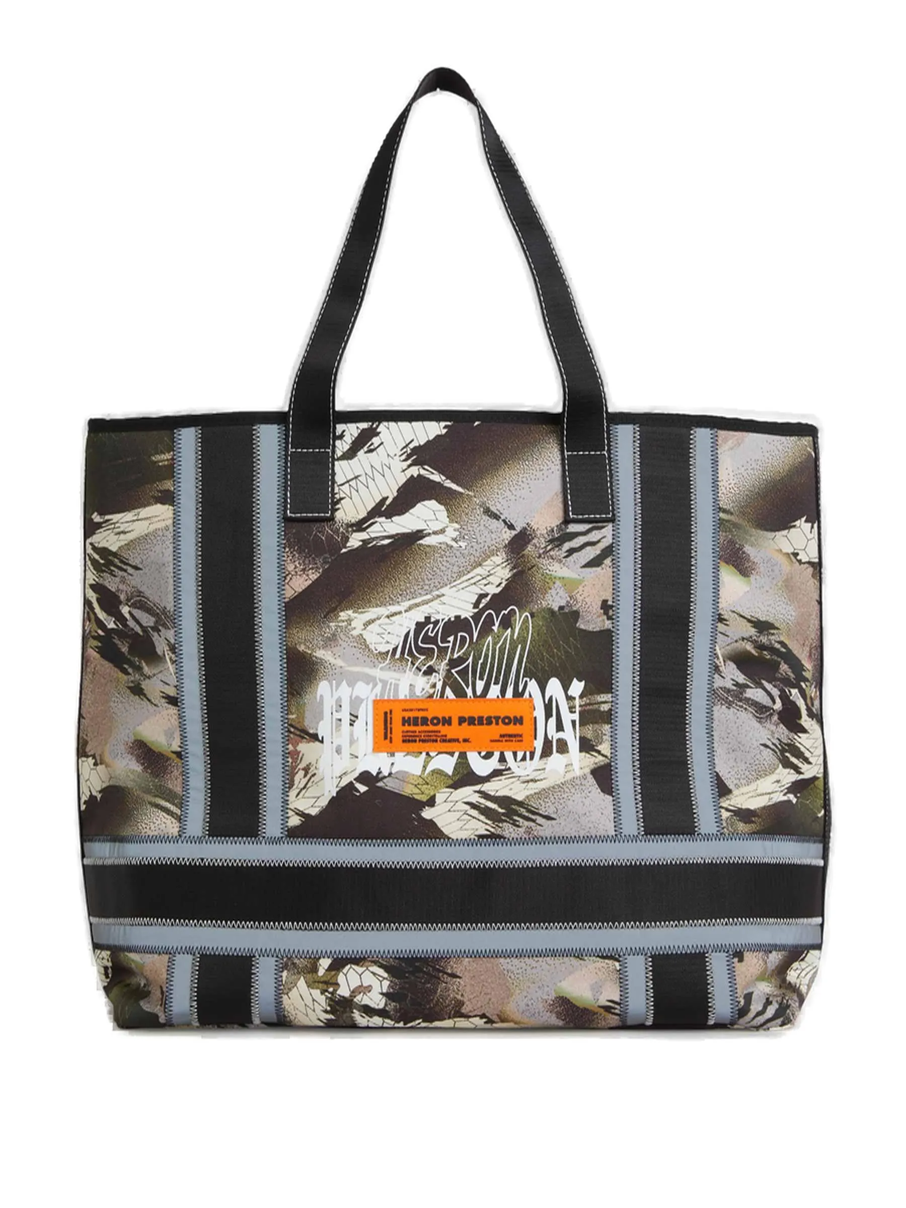 Heron Preston Logo Printed Top Handle Bag