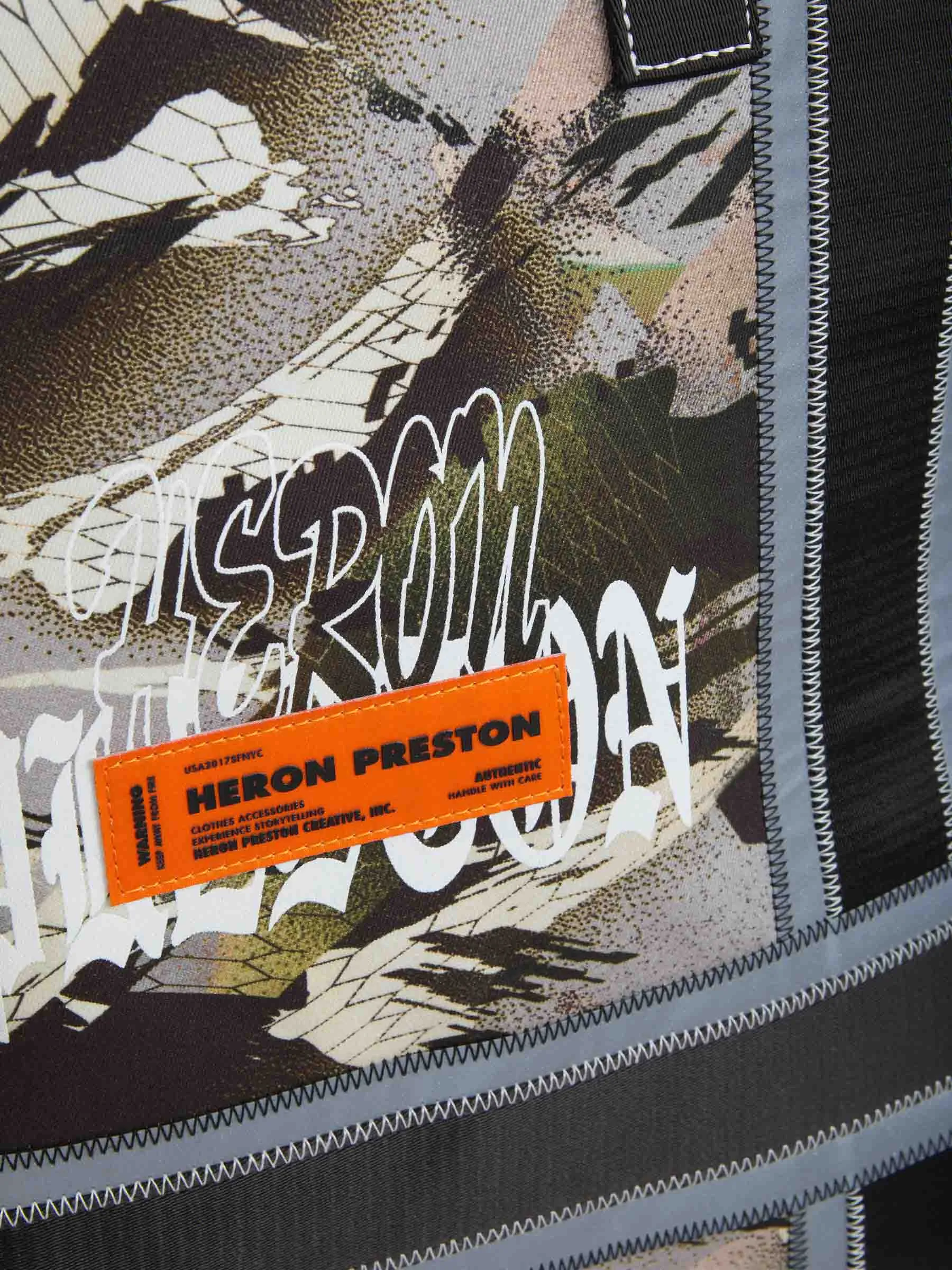 Heron Preston Logo Printed Top Handle Bag