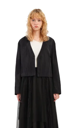 Jacquard Double-Breast Jacket