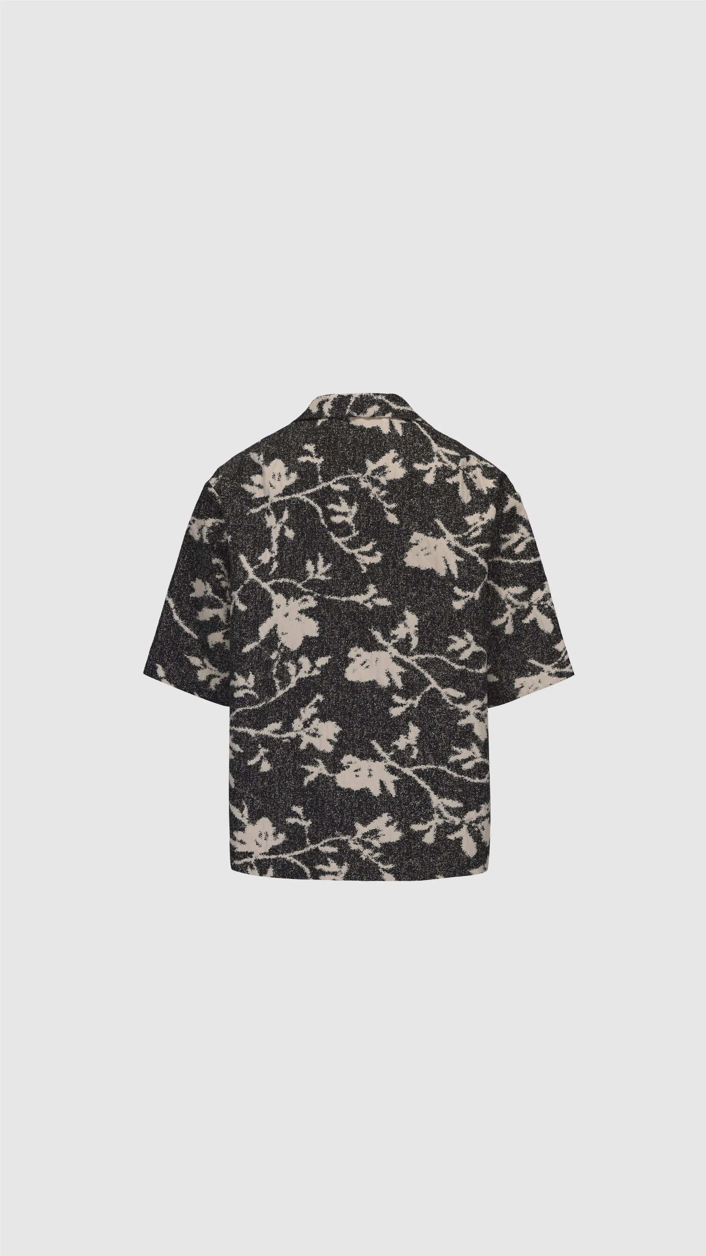 Jacquard Open Collar Shirt Jacket