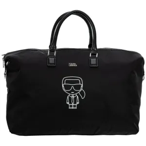 Karl Lagerfeld Logo Detail Two-Way Zip Duffle Bag