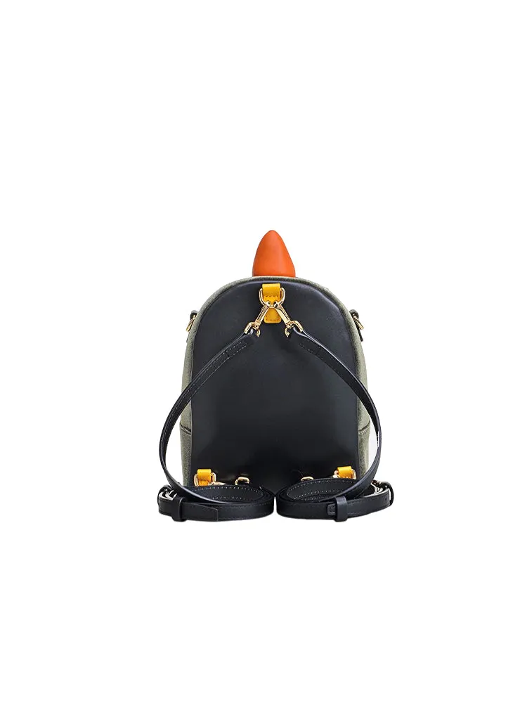 Little Mons Jacquard with Leather Backpack Medium