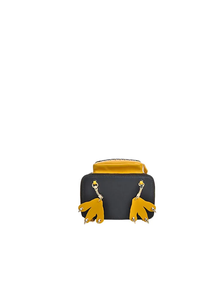 Little Mons Jacquard with Leather Backpack Medium