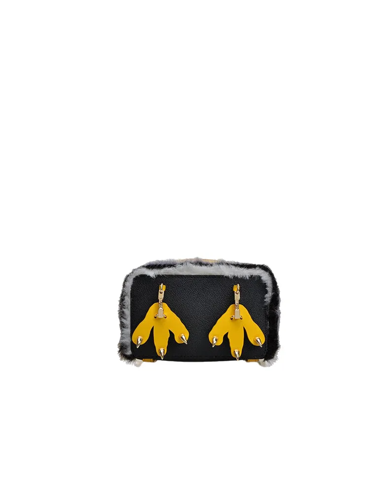 Little Mons Jacquard with Leather Backpack Medium