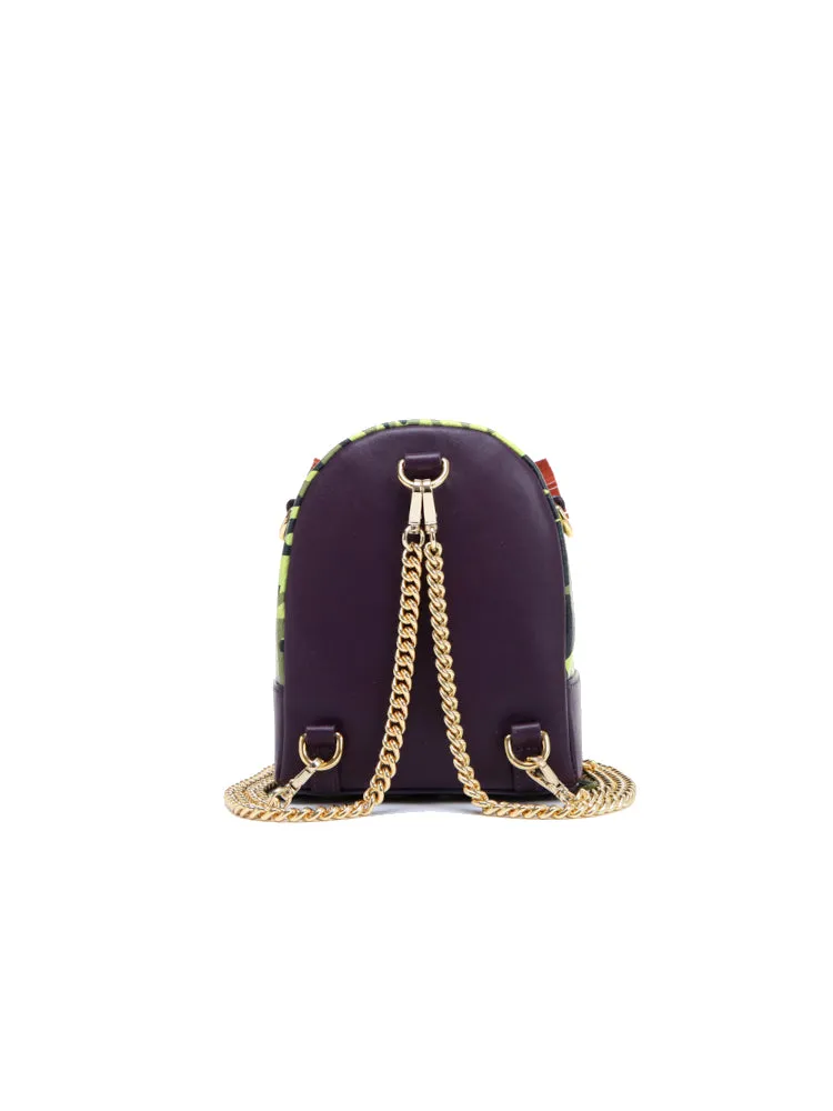 Little Mons Jacquard with Leather Backpack