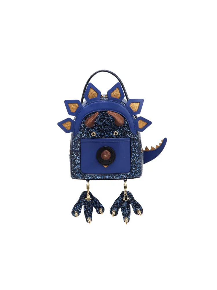 Little Mons Jacquard with Leather Backpack