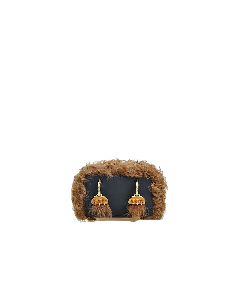 Little Mons Jacquard with Leather Backpack