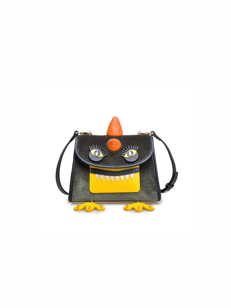 Little Mons Leather with PVC Crossbody & Shoulder Handbag