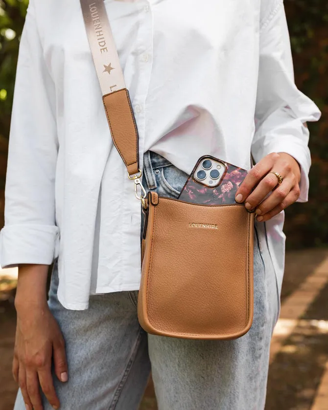 Louenhide Parker Phone Crossbody Bag Camel