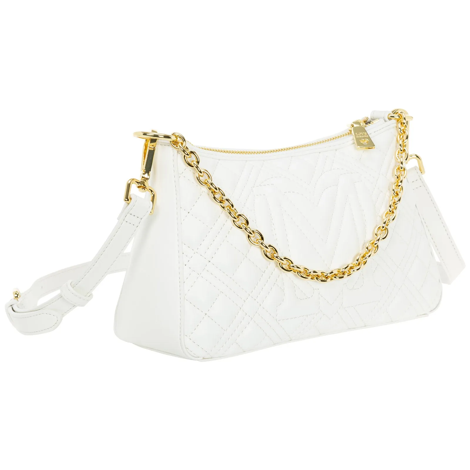 Love Moschino Chain-Link Quilted Tote Bag