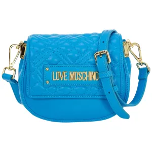 Love Moschino Logo Plaque Quilted Crossbody Bag