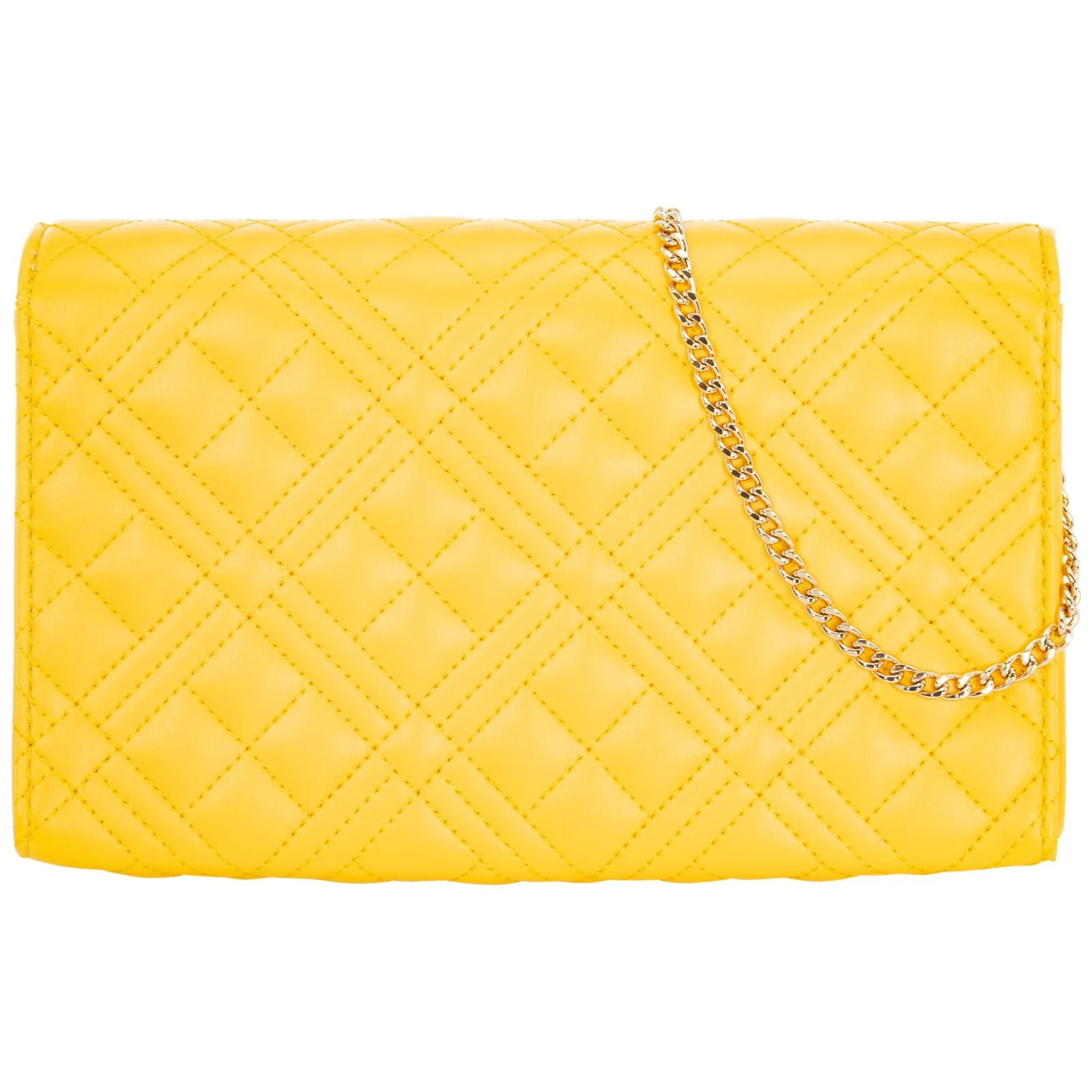 Love Moschino Logo Plaque Quilted Crossbody Bag