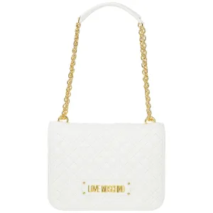 Love Moschino Logo Plaque Quilted Shoulder Bag