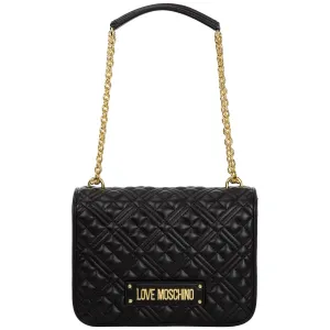 Love Moschino Logo Plaque Quilted Shoulder Bag