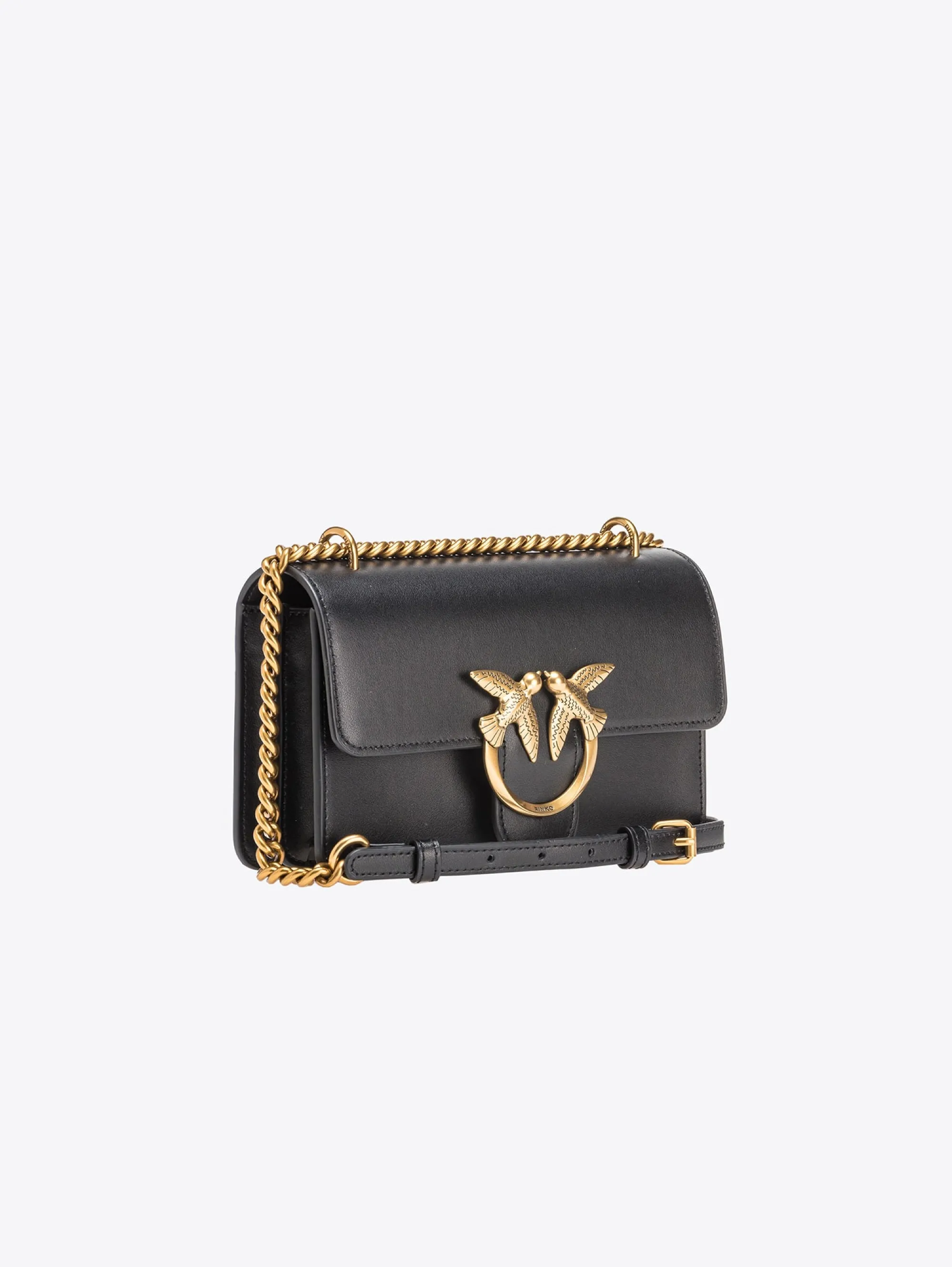 Love One Mini Black Leather Bag