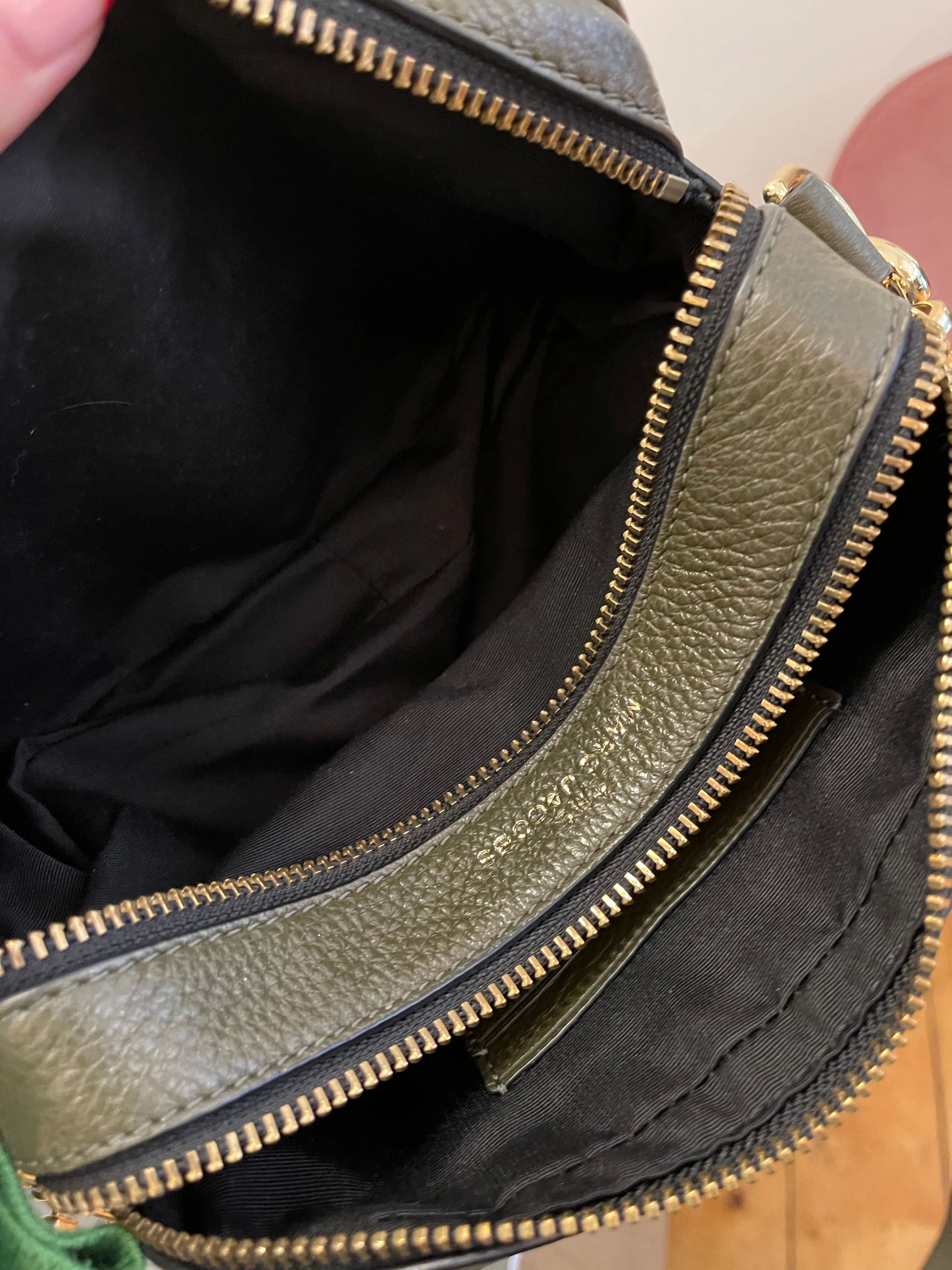 Marc Jacobs Olive Green Leather Softshot Crossbody