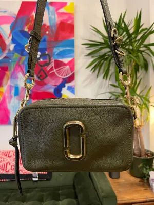 Marc Jacobs Olive Green Leather Softshot Crossbody