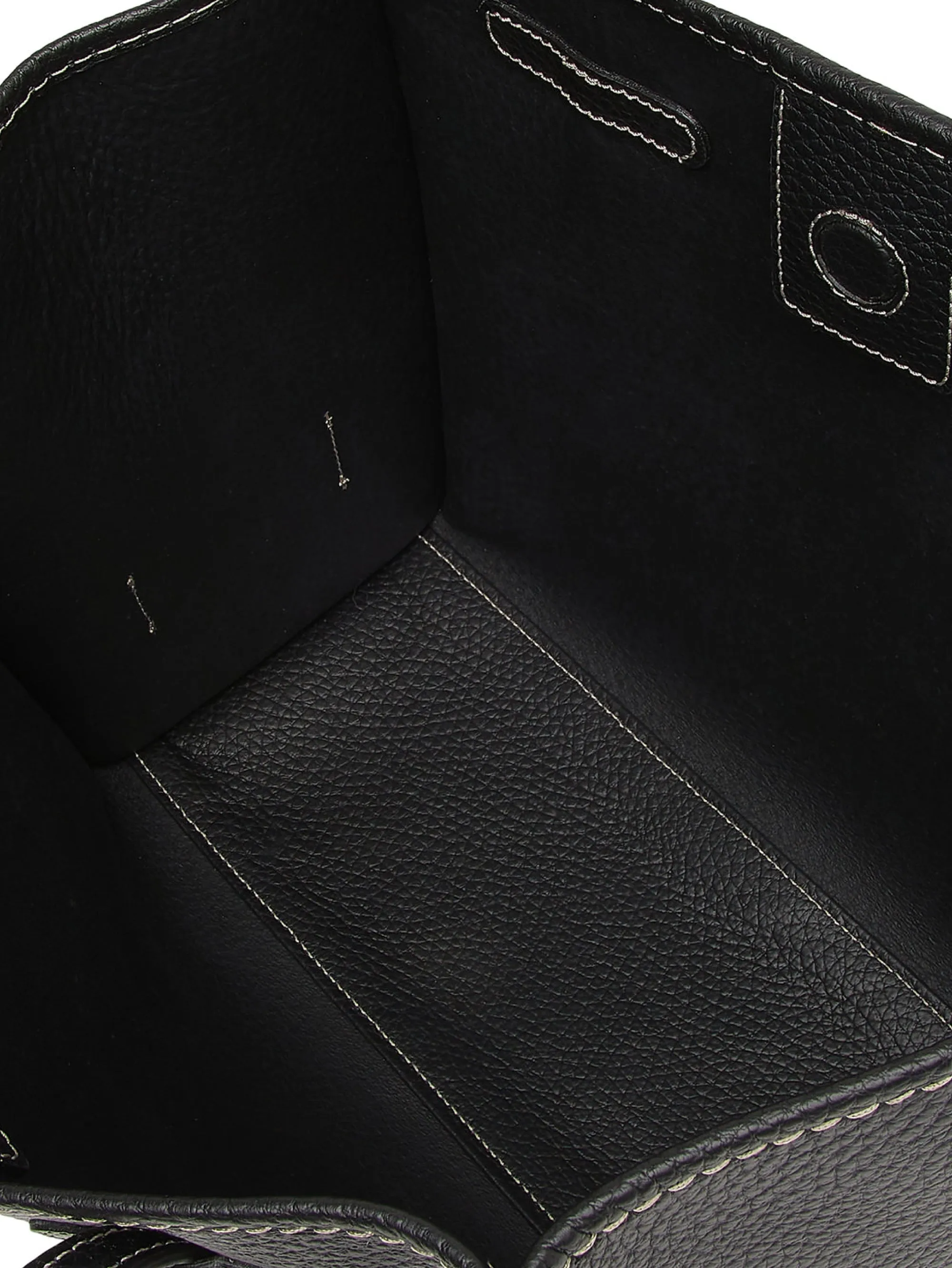 Marcella Black Leather Shoulder Bag