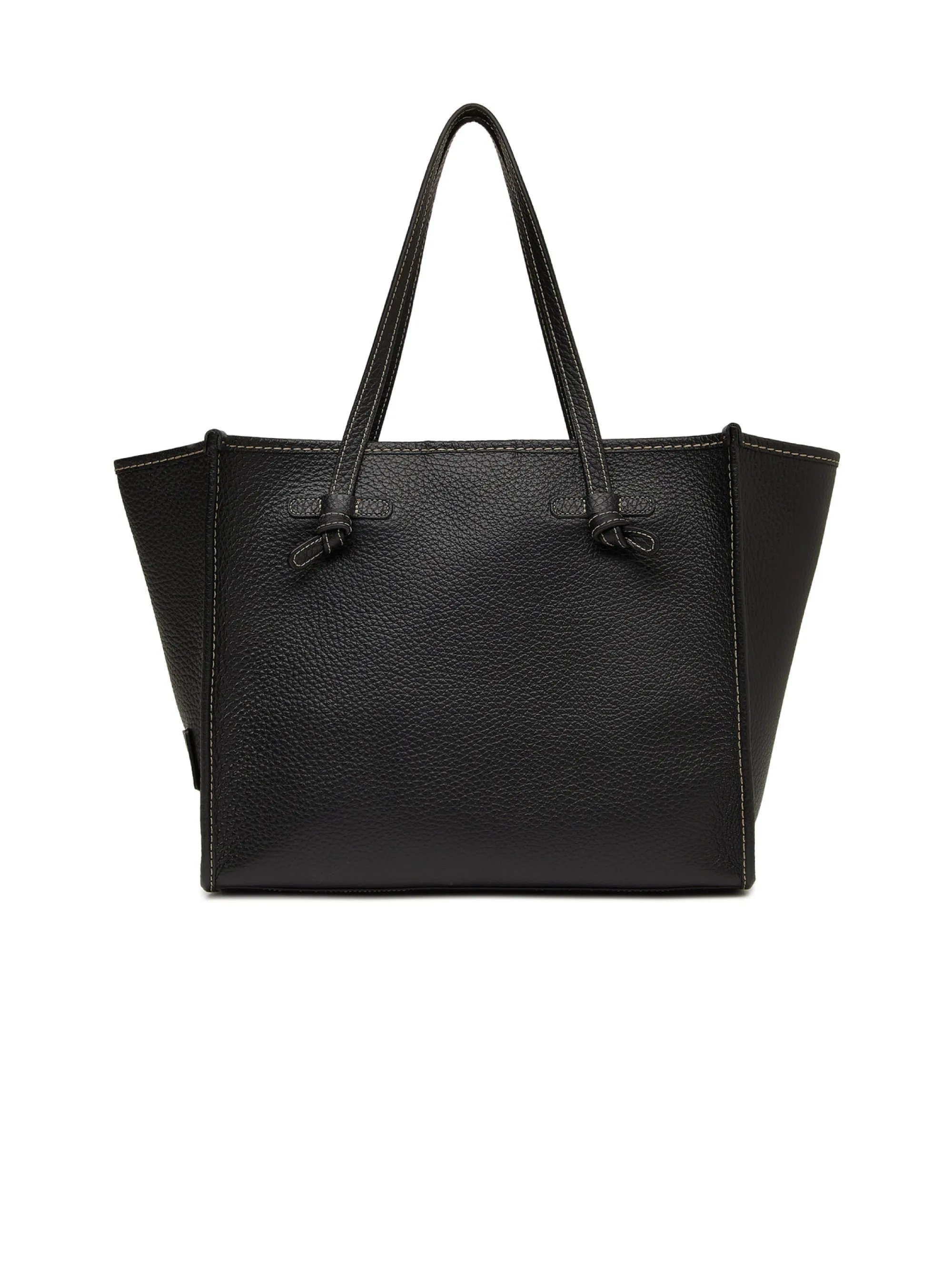 Marcella Black Leather Shoulder Bag