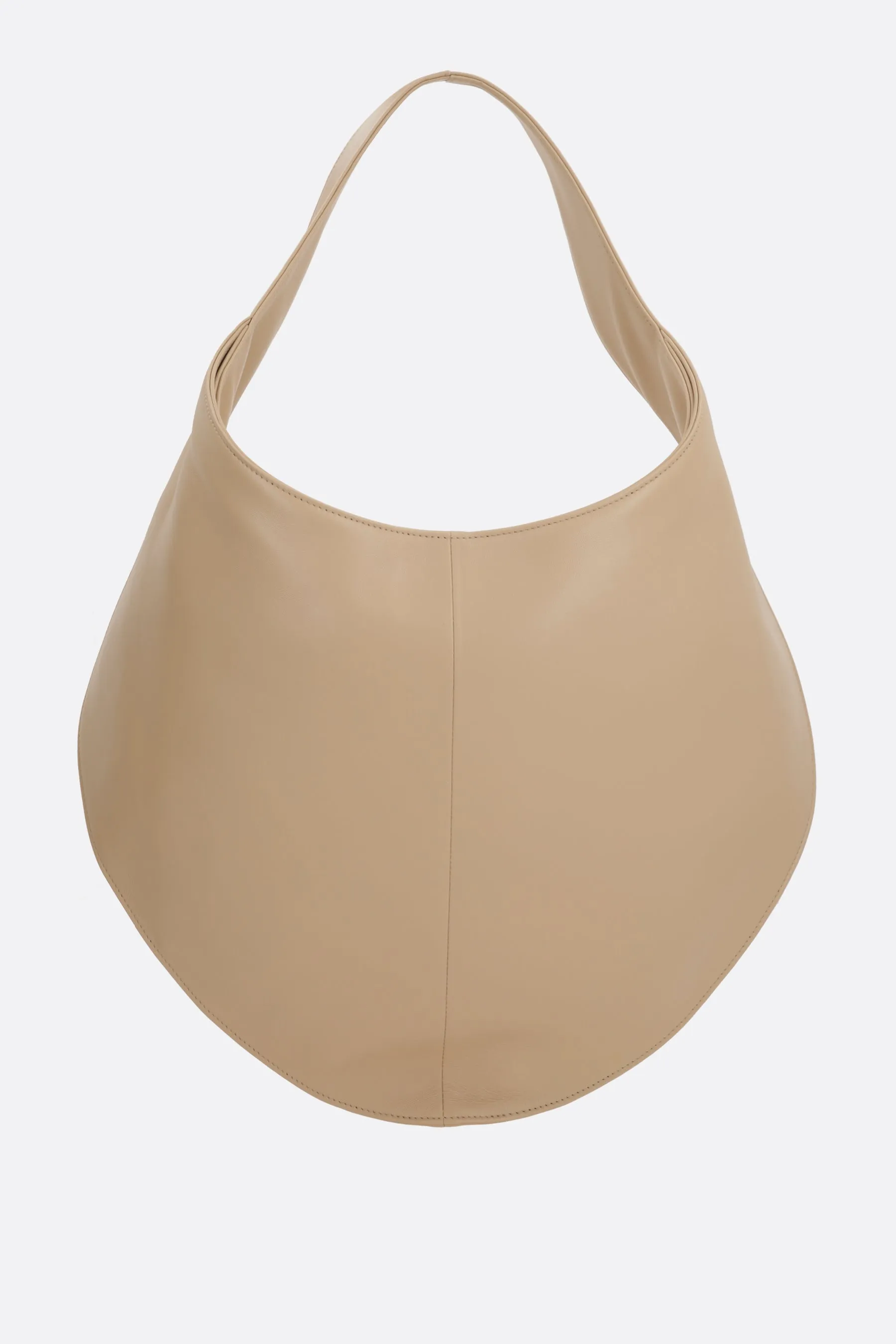 Market tote in smooth leather
