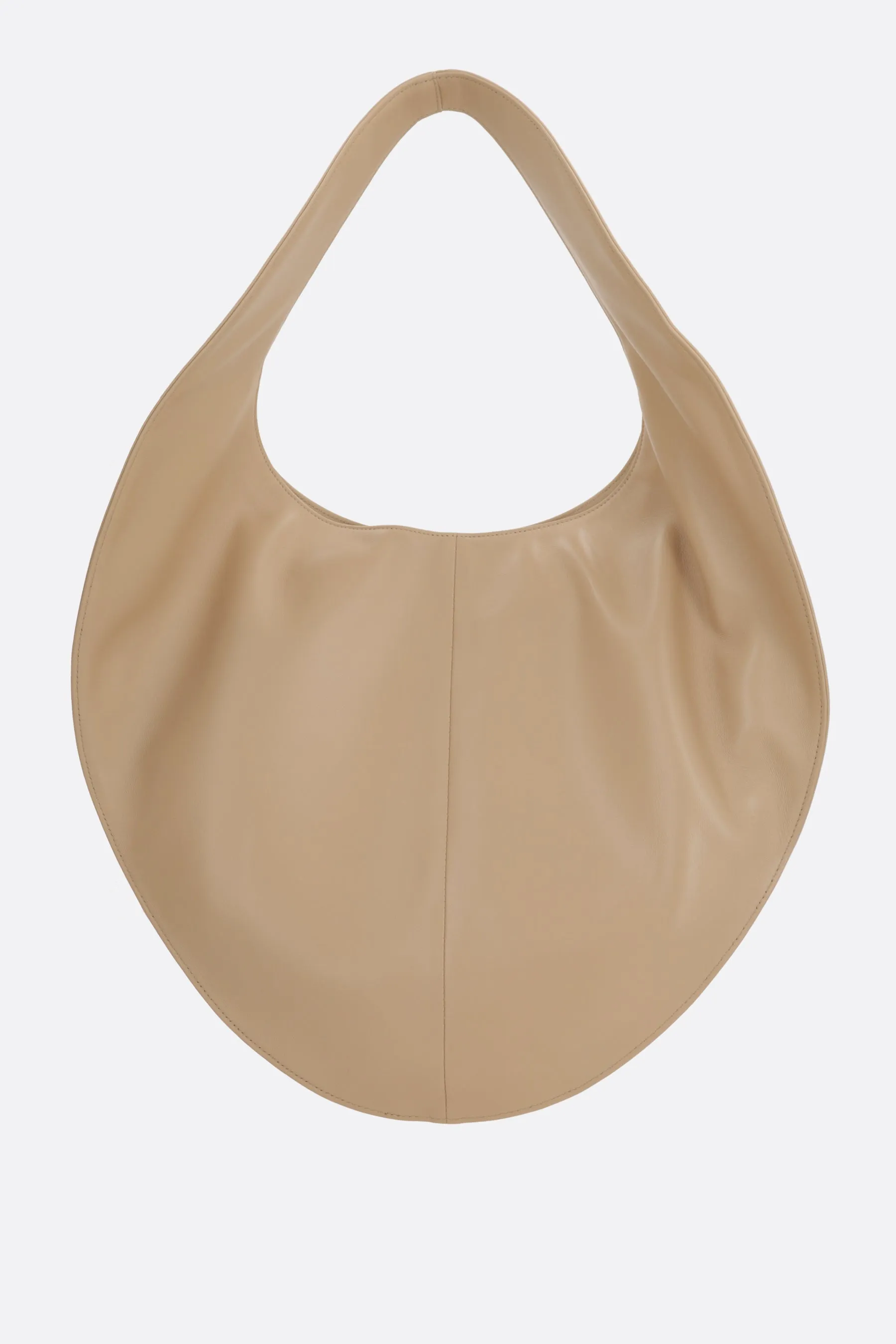 Market tote in smooth leather