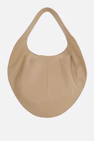 Market tote in smooth leather