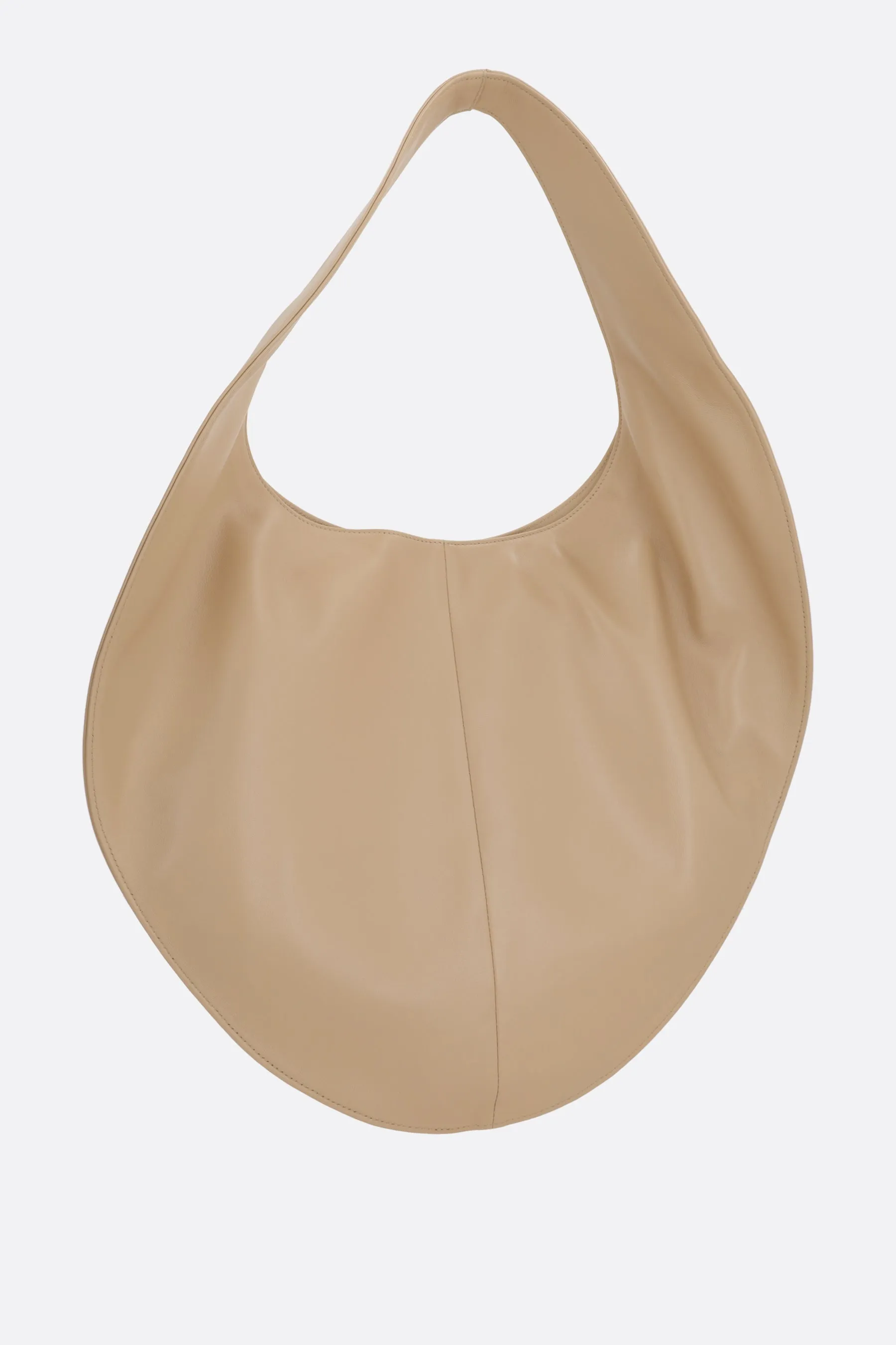 Market tote in smooth leather