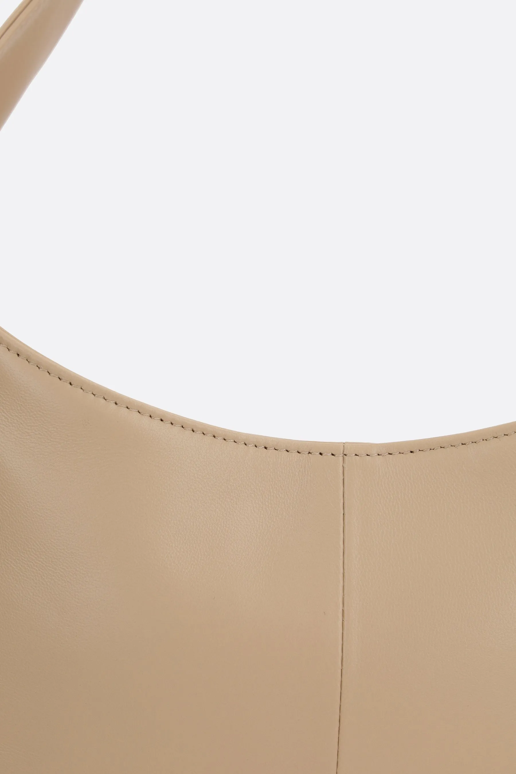 Market tote in smooth leather