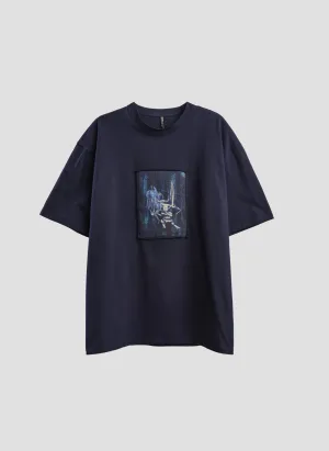 Mercerized Cotton Embroidered Short Sleeve Tops