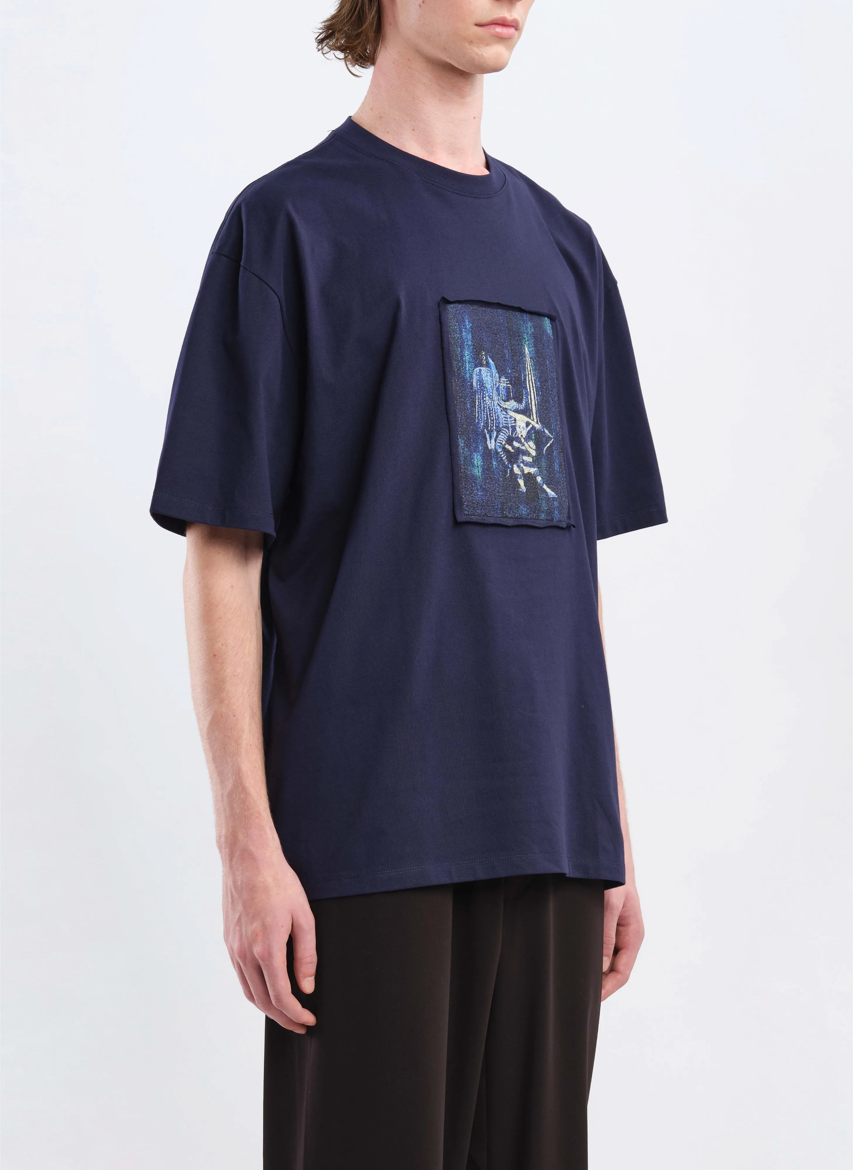 Mercerized Cotton Embroidered Short Sleeve Tops