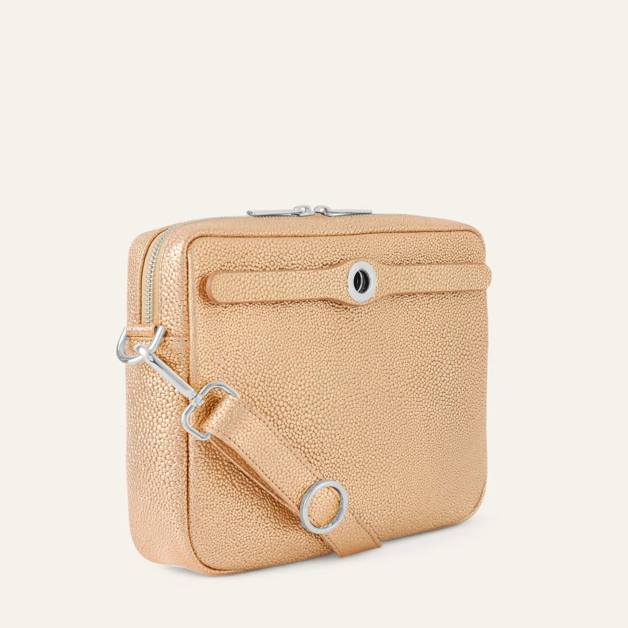 Mia Crossbody | Blush Rose with Silver hardware