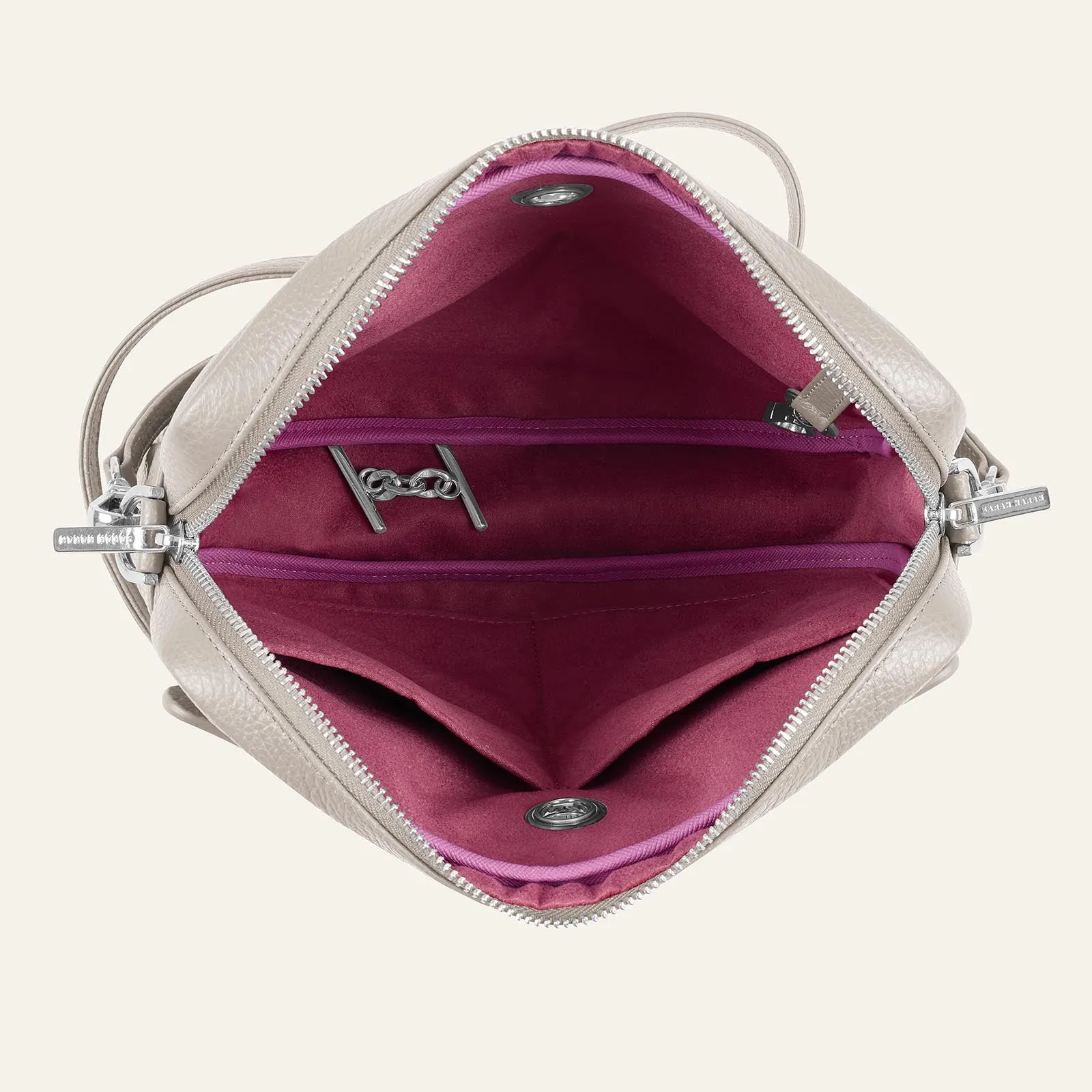Mia Crossbody | Porcelain with Silver hardware