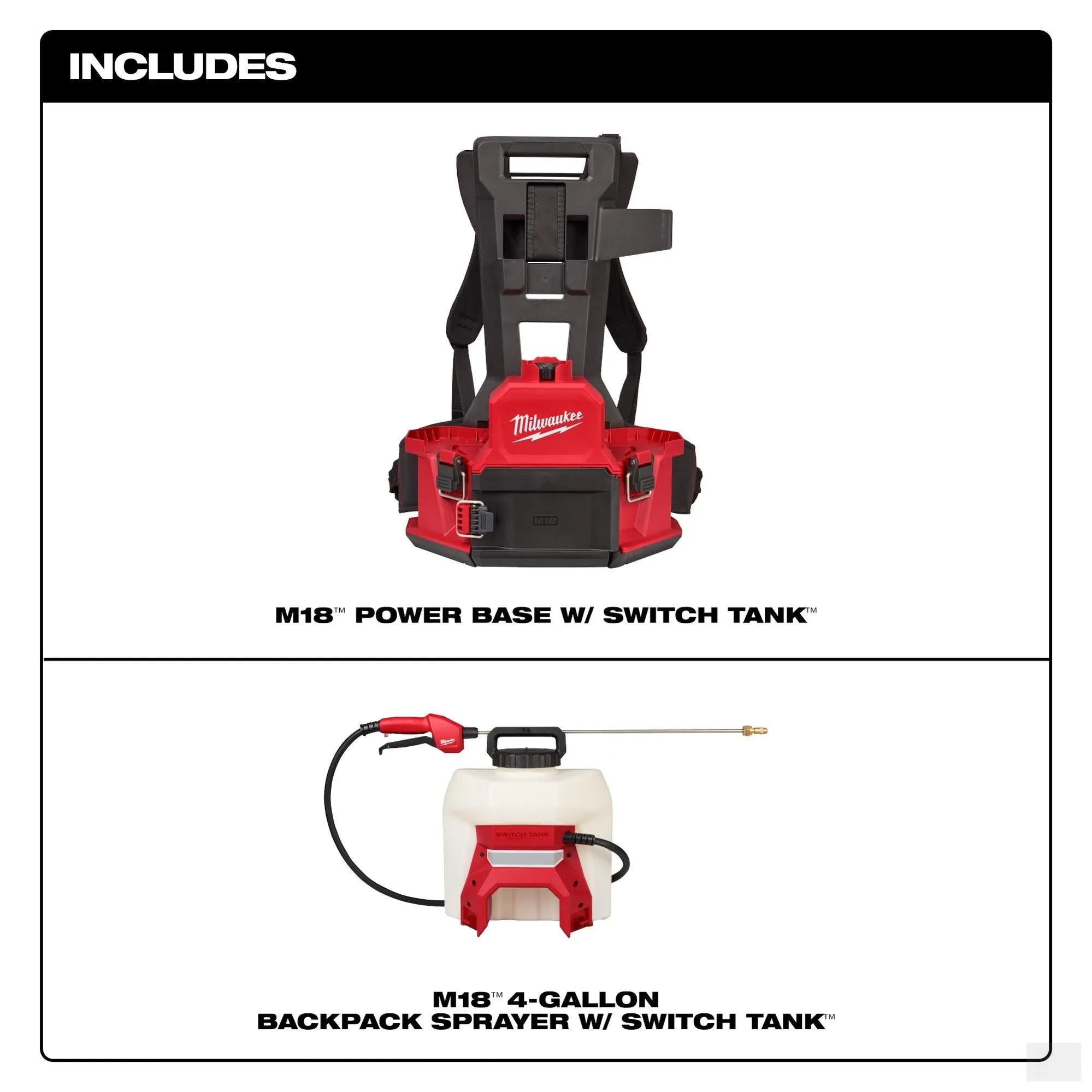 Milwaukee M18™ 4-Gallon Backpack Sprayer w/ SWITCH TANK™ (Tool Only) {3019-20PS}