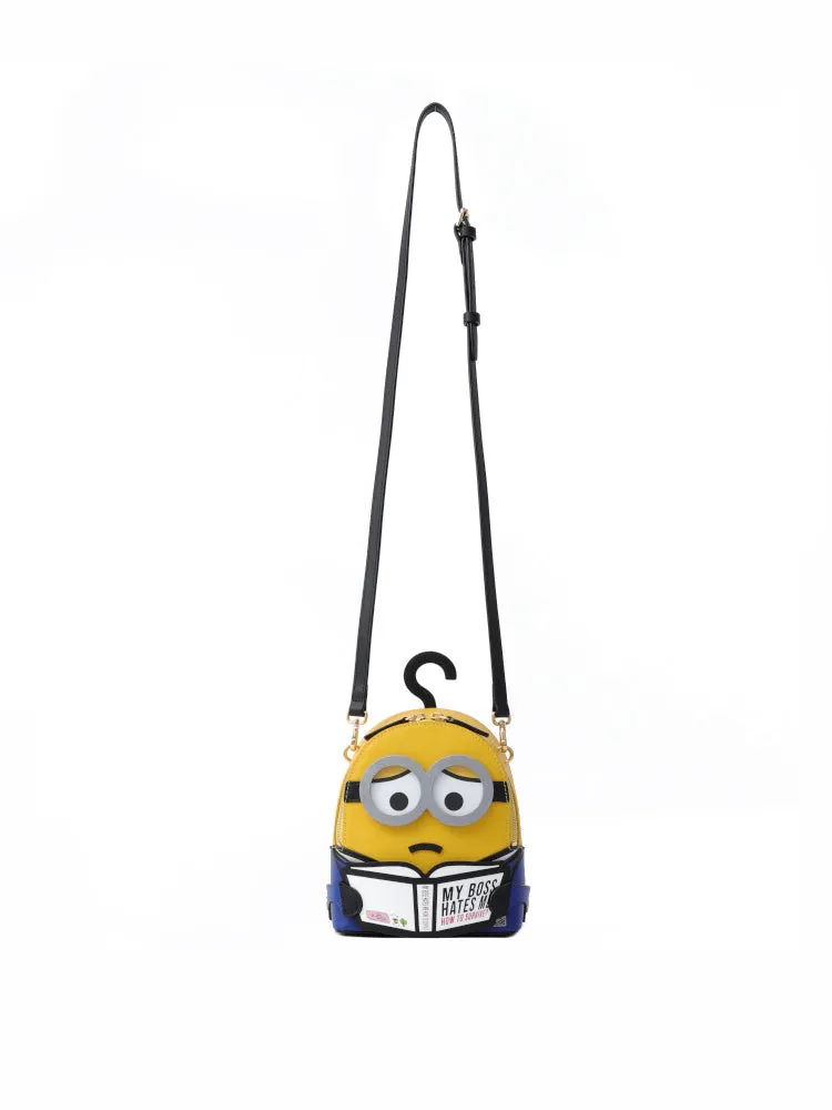 Minions My Boss Hate Me Leather Backpack