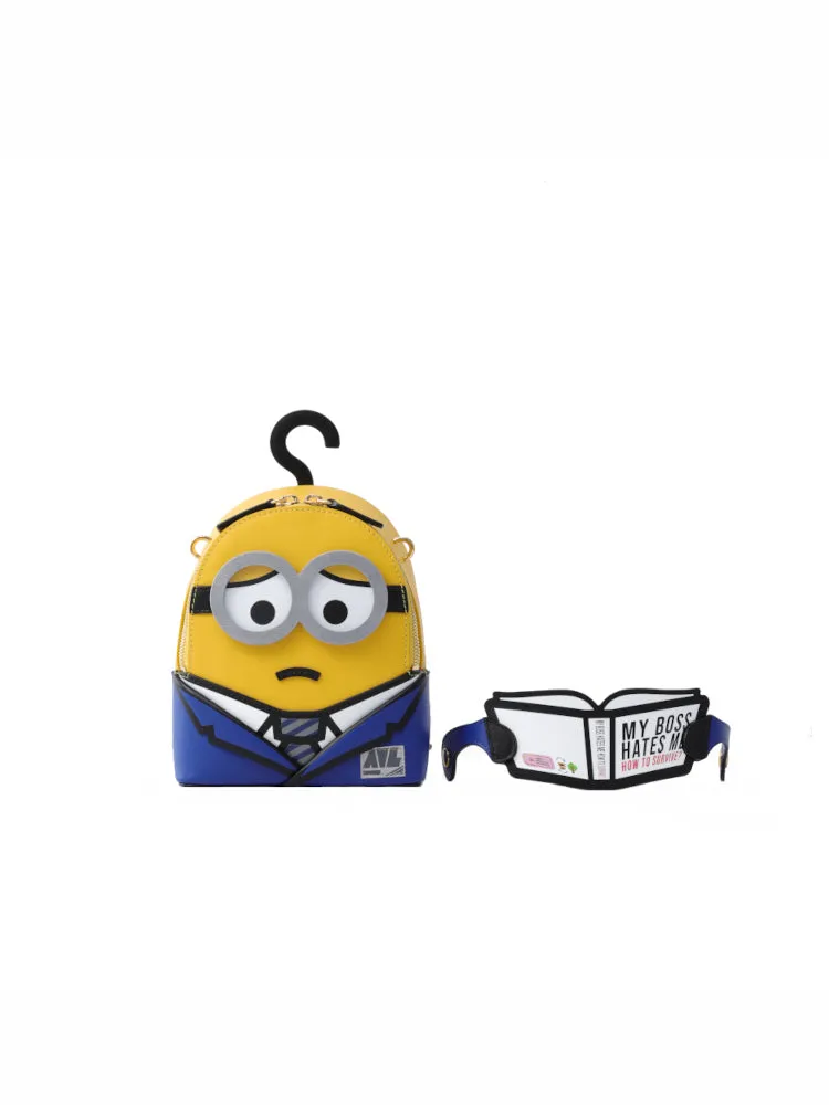 Minions My Boss Hate Me Leather Backpack