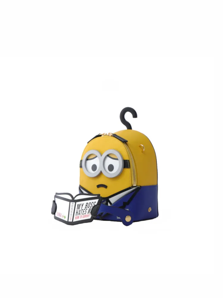 Minions My Boss Hate Me Leather Backpack