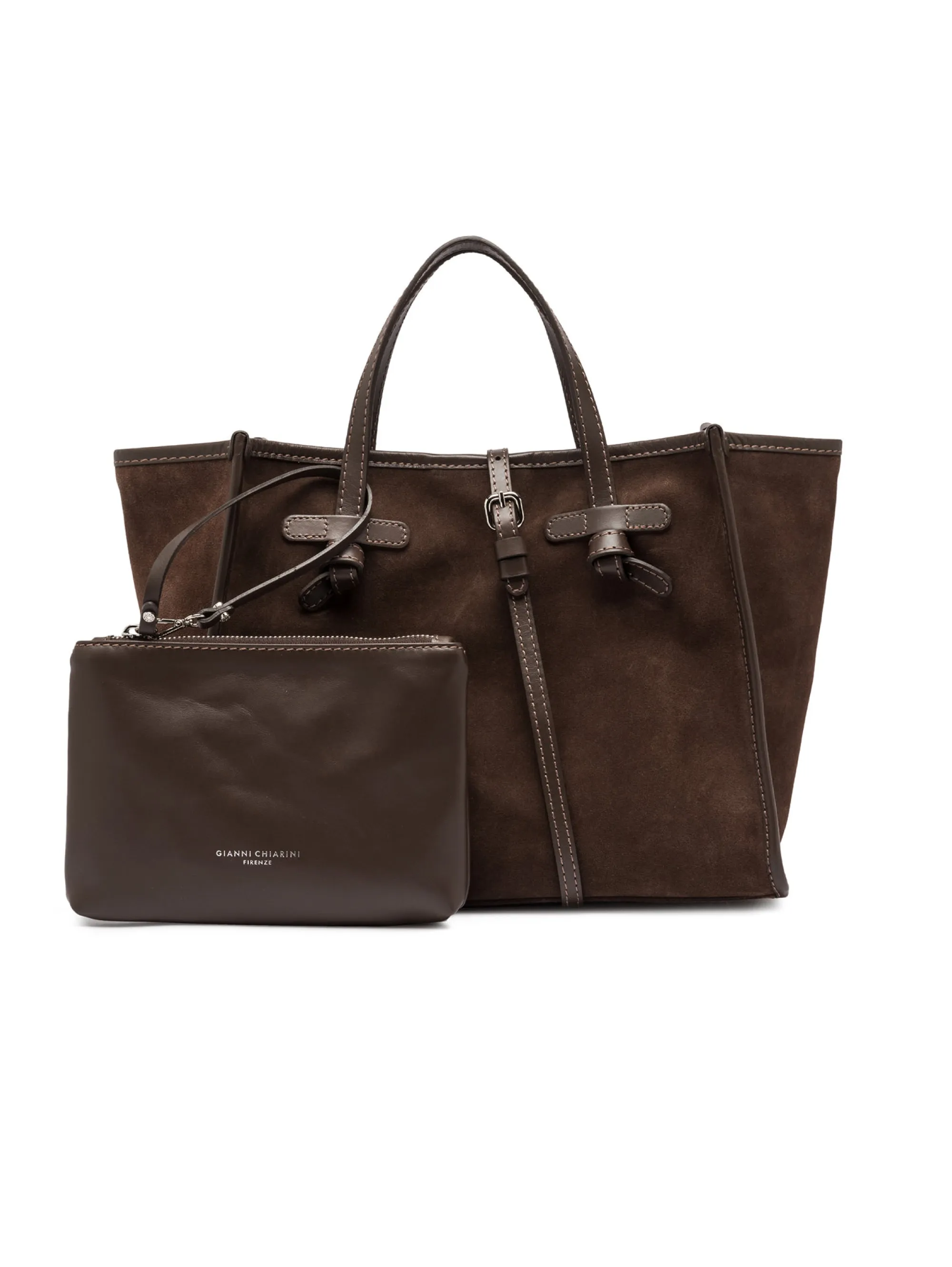 Miss Marcella 32 Chocolate Suede Handbag