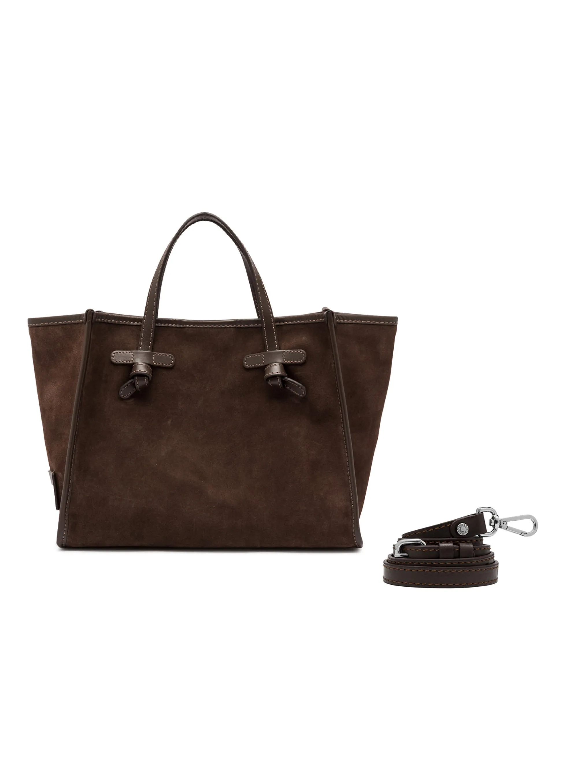 Miss Marcella 32 Chocolate Suede Handbag