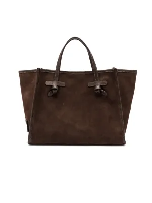 Miss Marcella 32 Chocolate Suede Handbag
