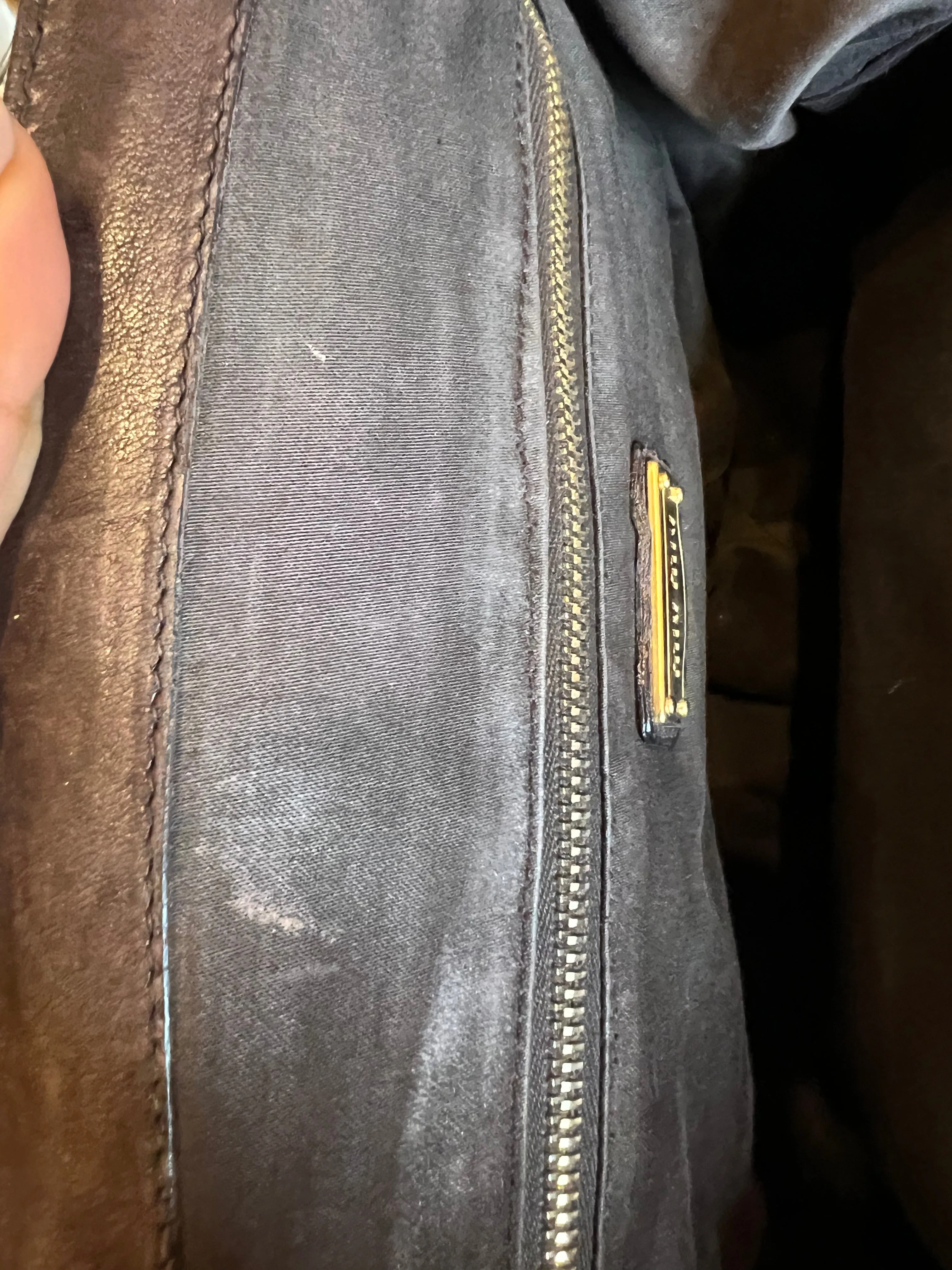 MiuMiu Brown Leather Tote with Crossbody Strap