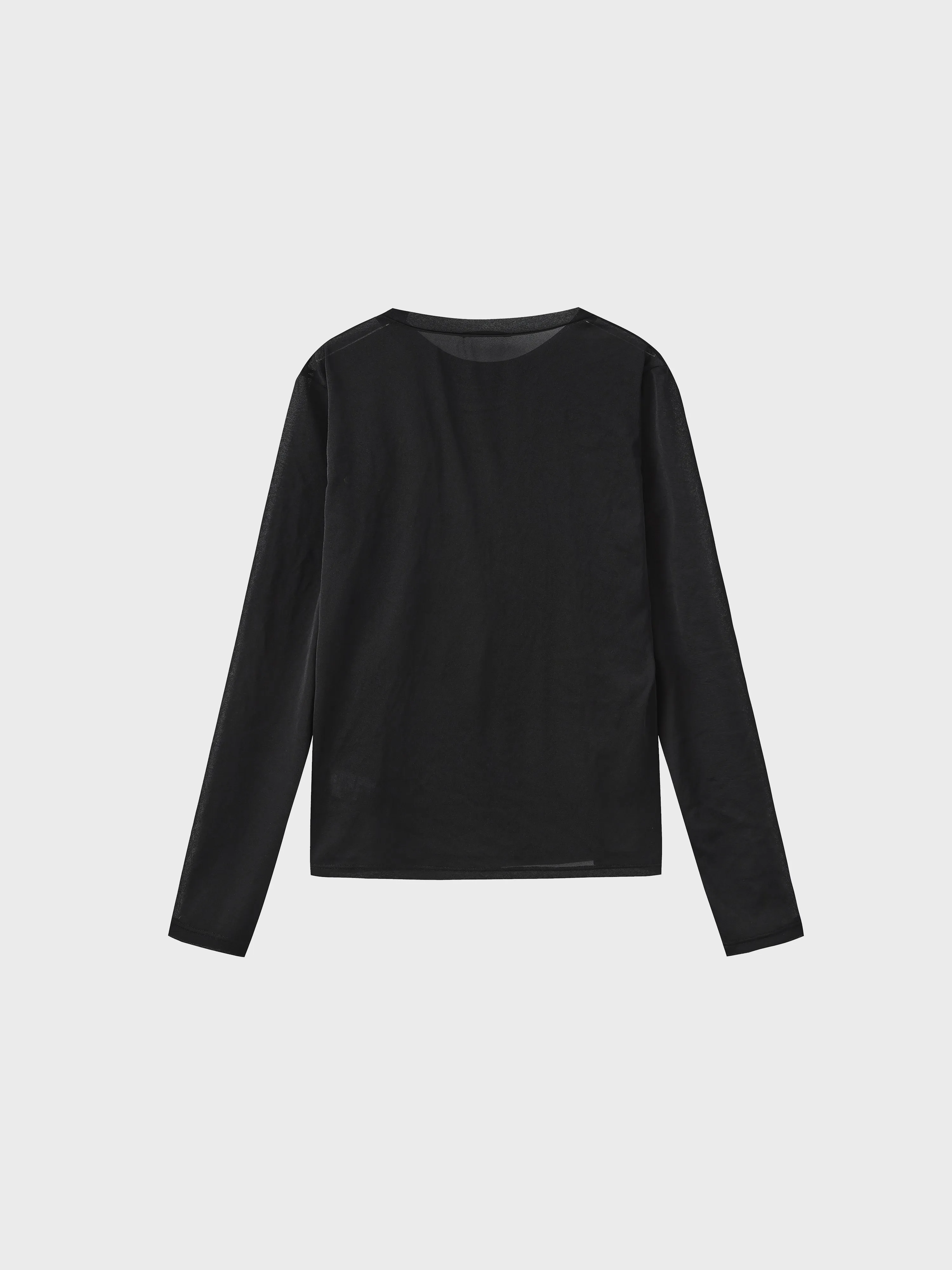 Mock-neck Sheer Top
