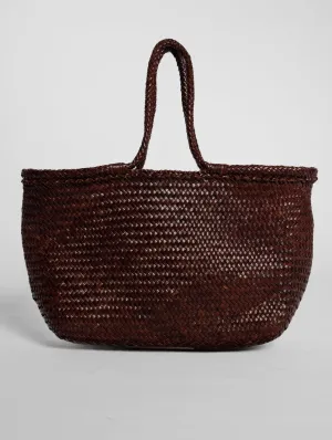 Montopoli Brown Woven Leather Handbag