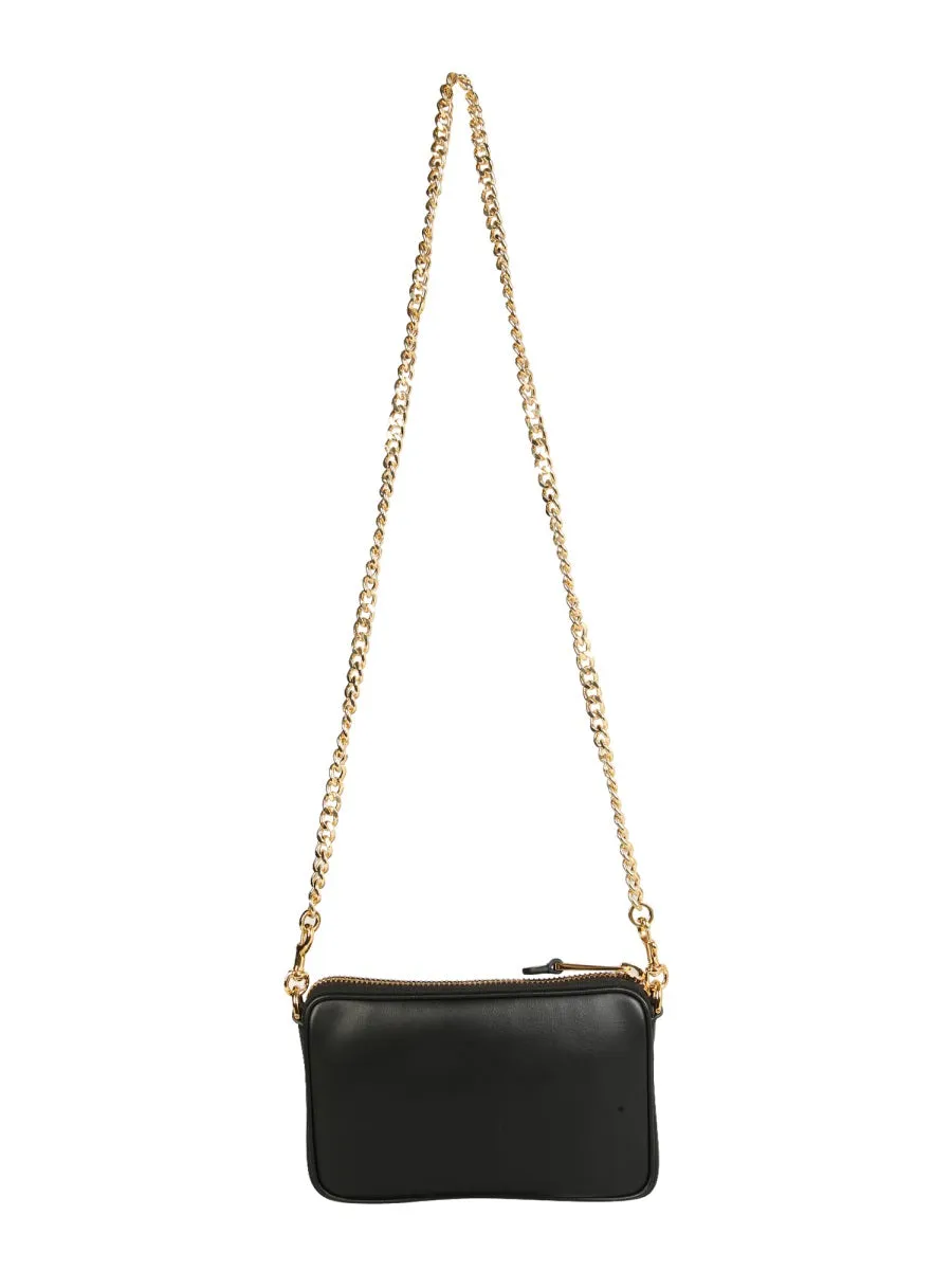 Moschino Logo Printed Chain-Link Shoulder Bag
