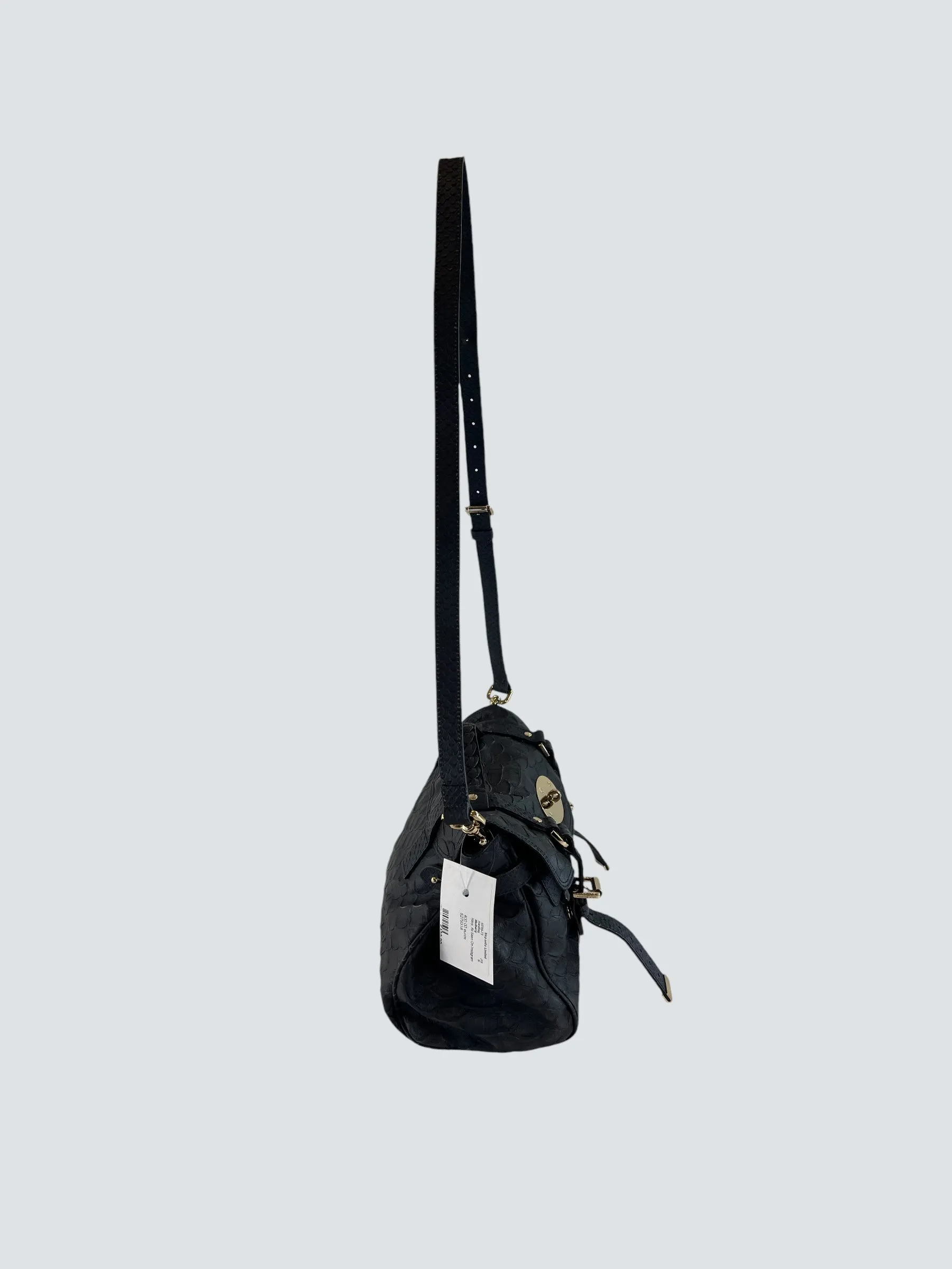 Mulberry Black Leather Alexa Satchel