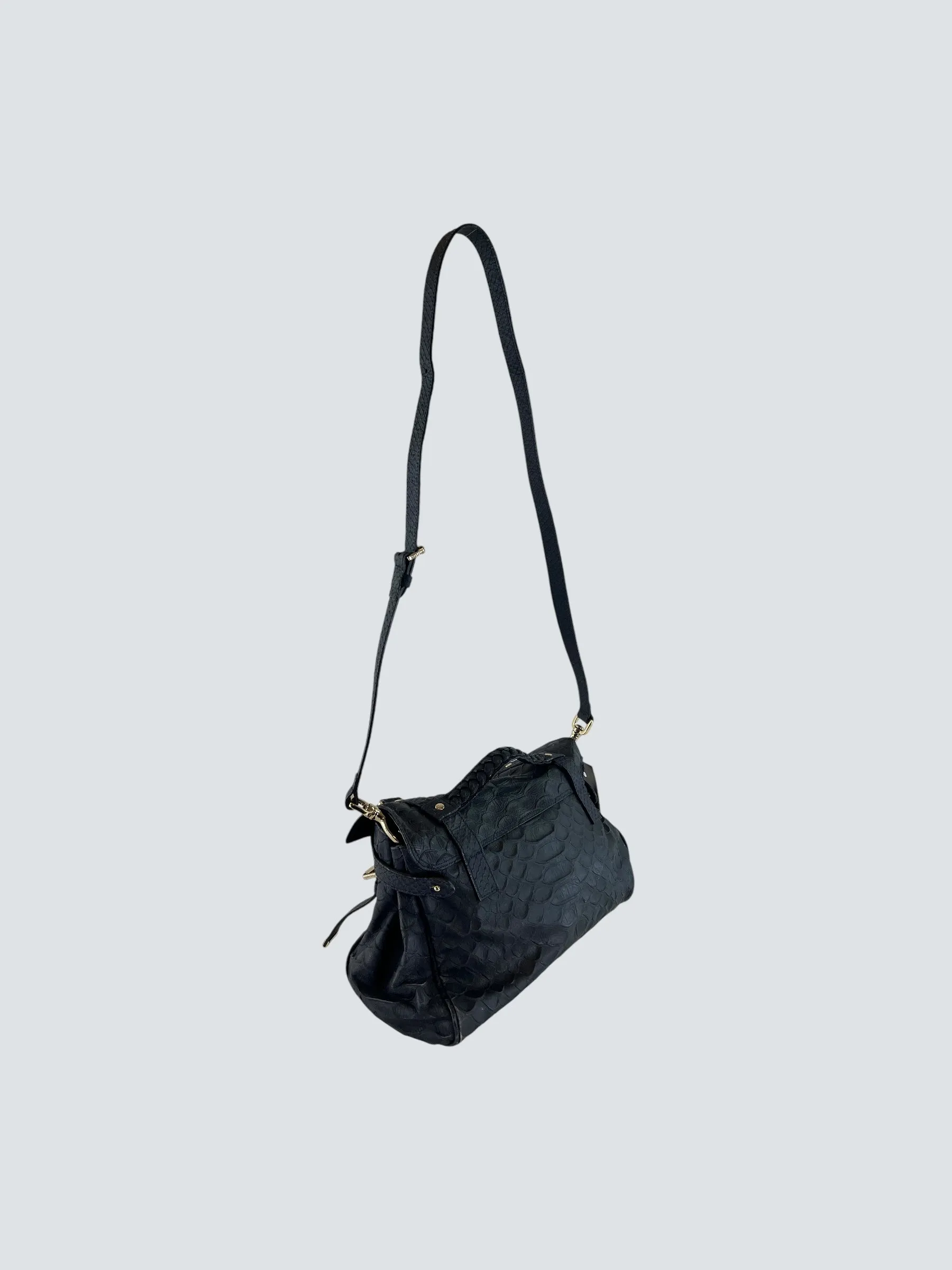 Mulberry Black Leather Alexa Satchel