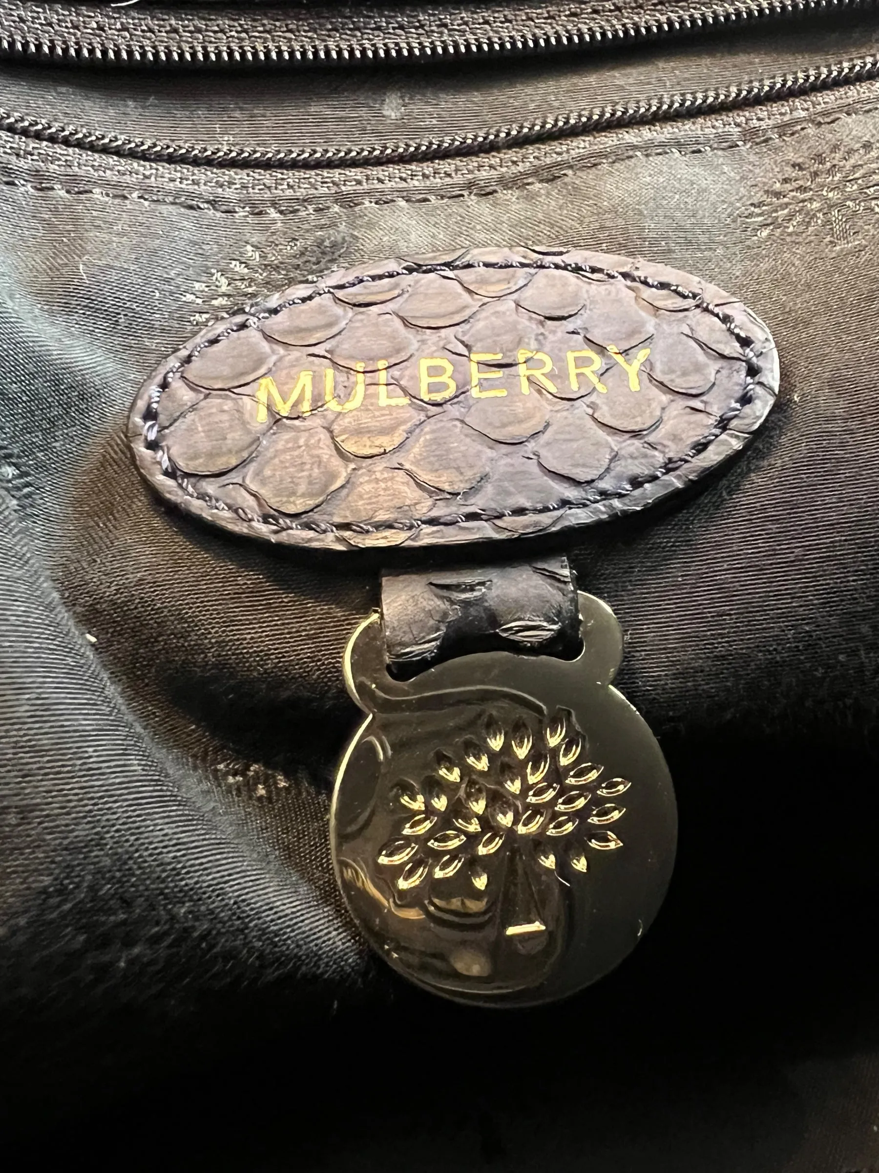 Mulberry Black Leather Alexa Satchel
