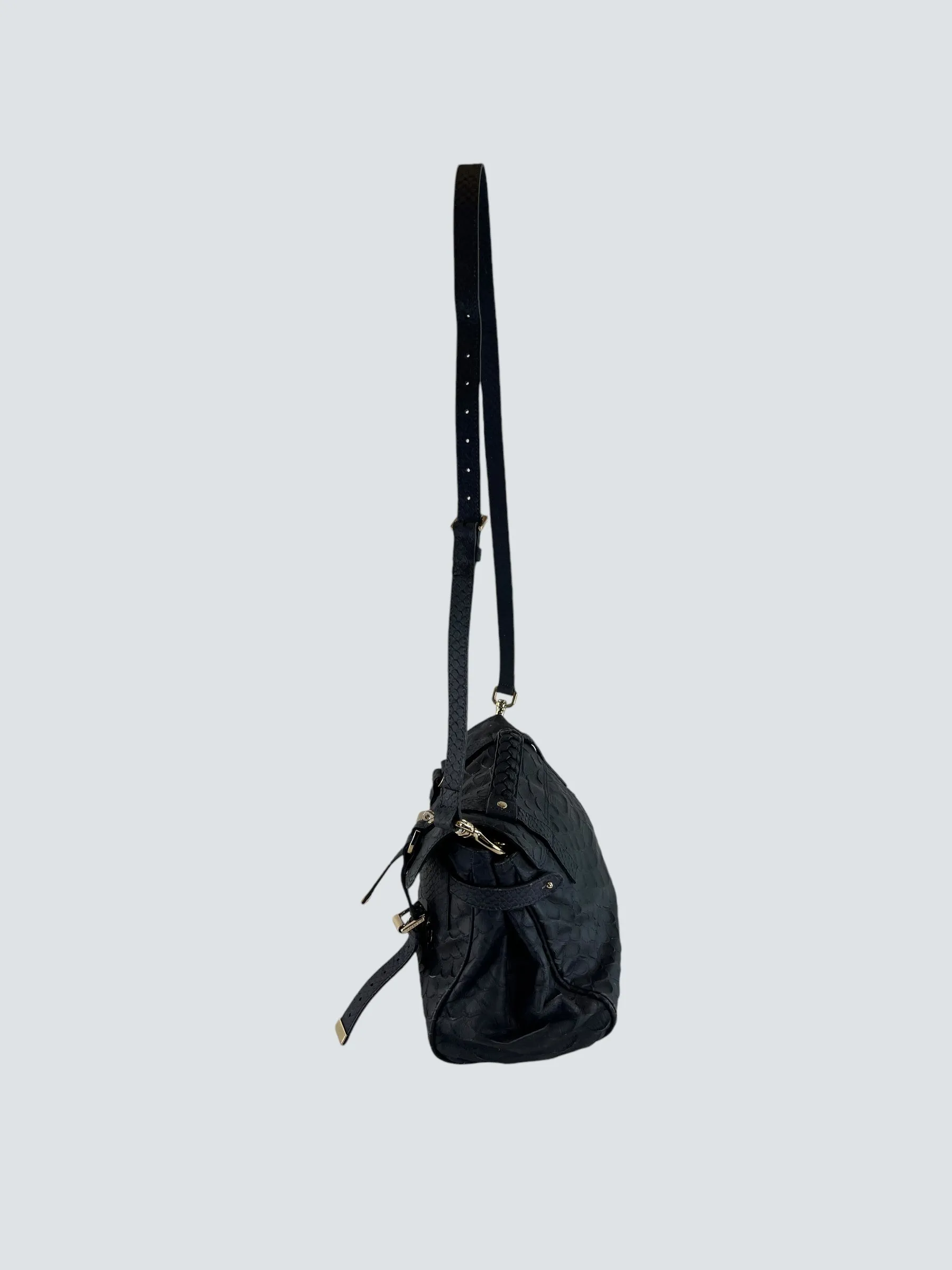 Mulberry Black Leather Alexa Satchel