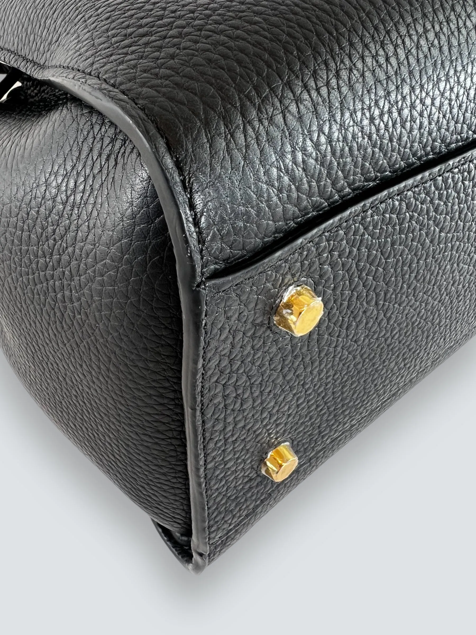 Mulberry Black Leather Large Iris Top Handle Satchel