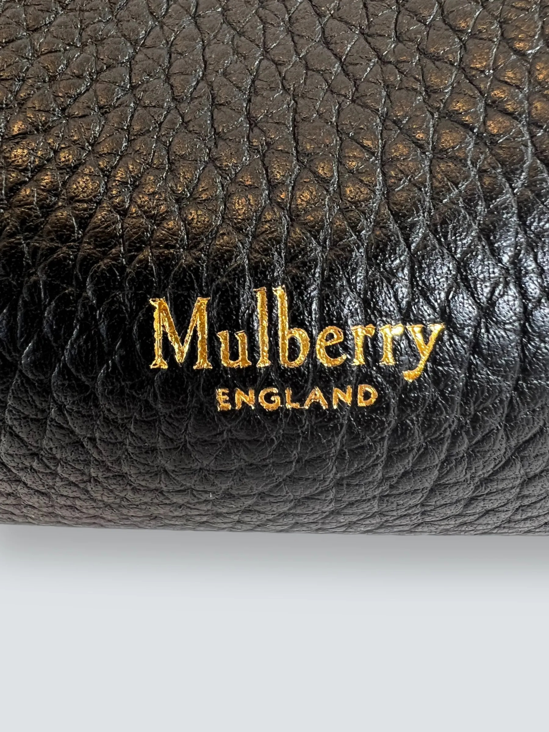 Mulberry Black Leather Large Iris Top Handle Satchel