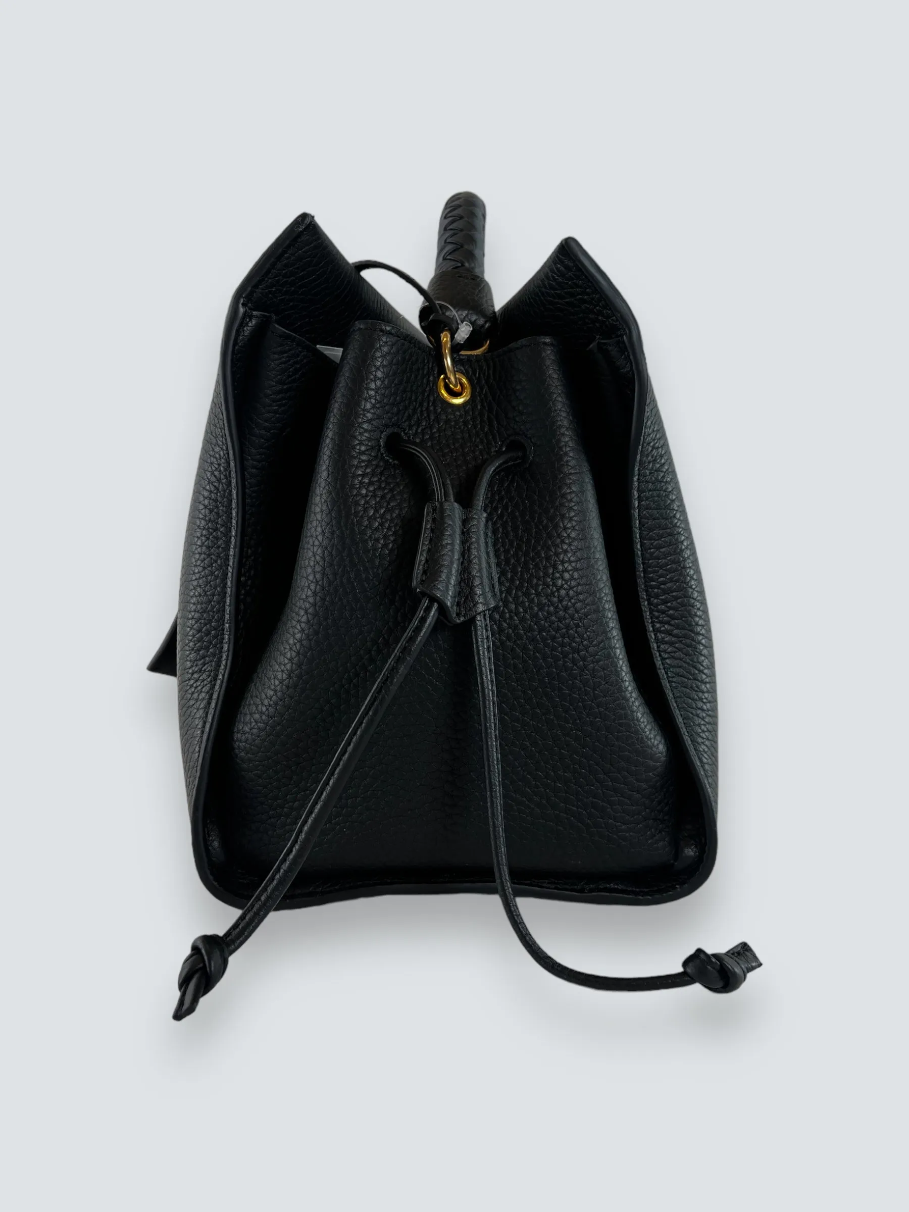 Mulberry Black Leather Large Iris Top Handle Satchel